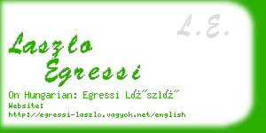 laszlo egressi business card